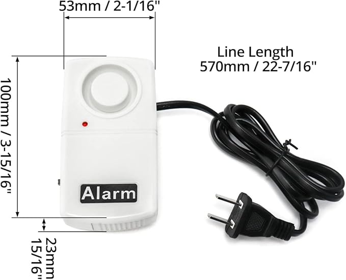 QWORK Power Failure Alarm, 4 Pack Automatic Power Cut Failure Outage Alarm 120db LED Indicator Smart Warning Siren Power by 9V Battery (NOT Included), Plug 220V
