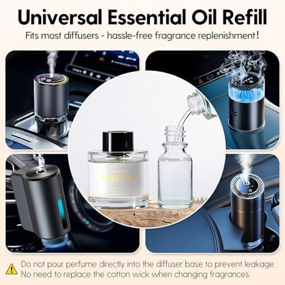 Smart Car Air Freshener Refill 50ml (1.69OZ)- Car Diffuser Perfume Made with Natural Plant Extracts, Essential Oil Refill Compatible with Most Air Diffusers, Long-Lasting Car Fragrance - Ocean
