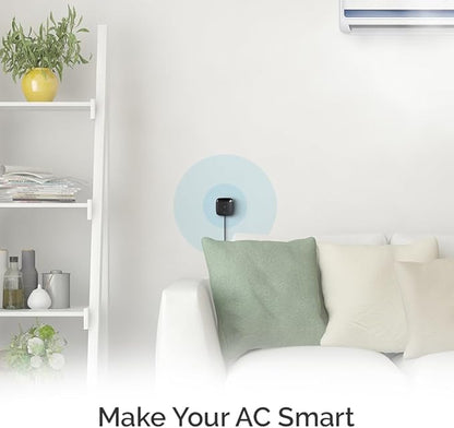 Breez Lite | Smart AC Controller for Mini-Split, Window & Portable Air Conditioners & Heat Pumps | Free App, No Subscriptions | Alexa, Google, Siri Shortcuts, SmartThings, IFTTT (Black)