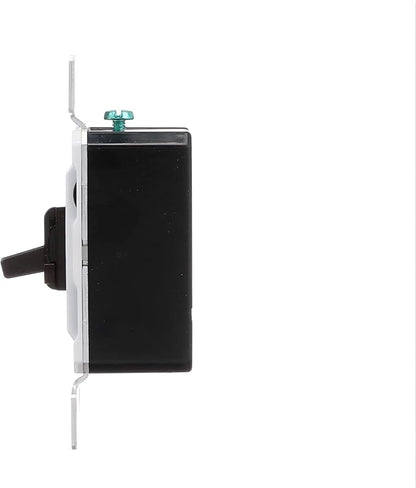 Eaton Universal Toggle Dimmer 120V, Black/Brown/Gray