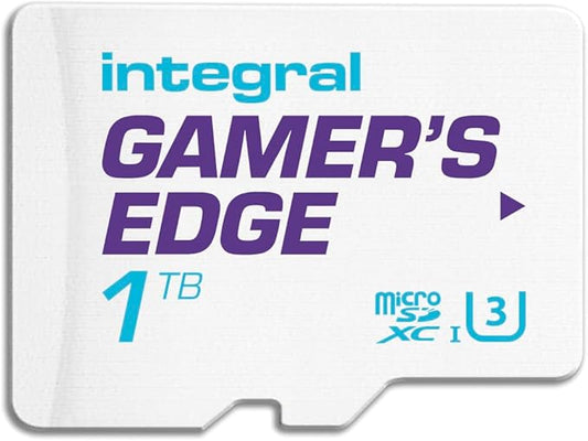 Integral 1TB Gamer's Edge Micro SD Card for the Valve Steam Deck and Nintendo Switch, Switch Lite & Switch OLED - Load & Save Games Fast, Store Games, DLC & Save Data, Built To Give You The Edge