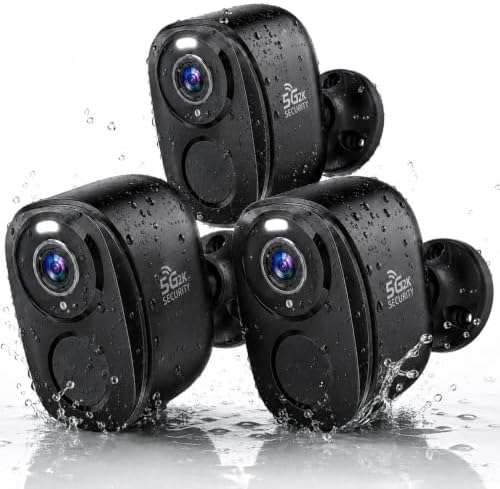 Rraycom Wireless Security Cameras Outdoor 3Pack, 5G/2.4GHz WiFi Cameras
