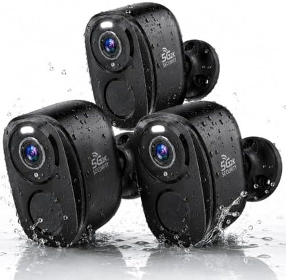 Rraycom Wireless Security Cameras Outdoor 3Pack, 5G/2.4GHz WiFi Cameras