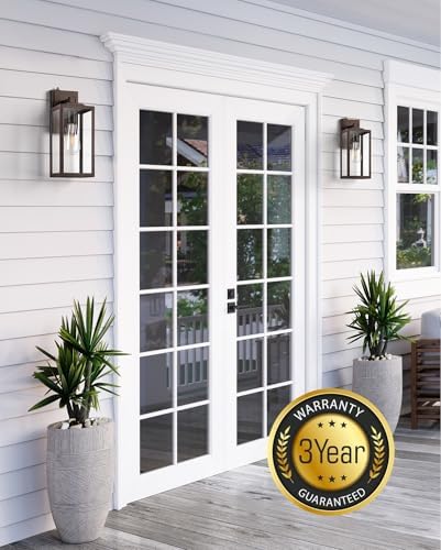 VIANIS Bronze Large Dusk to Dawn Porch Lights Outdoor, Easy to Install
