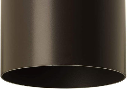 Progress Lighting 5-Inch Cylinder Outdoor Ceiling Light, 1-Light Modern Flush Mount Ceiling Light Fixture, Interior and Exterior Lighting for Home or Porch, Aluminum Construction, Bronze (P5774-20)