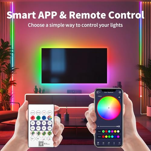 iNextStation 6.56FT Smart IC LED Strip Lights 5V USB RGB Neon Rope Lights