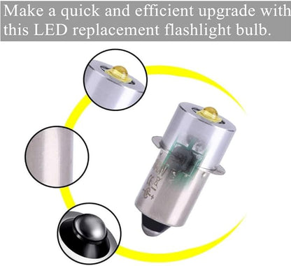 CUIFATI Upgrade Led Bulb, 5w 6-24v P13.5s High Power Led Upgrade Bulb,with for Upgrade Bulb Or Replacement Flashlight Bulb.