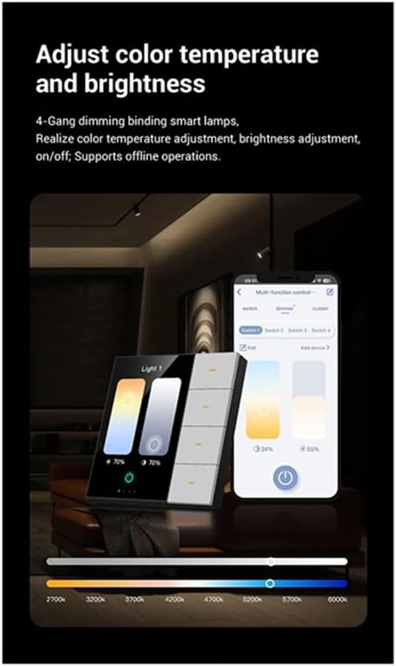 Tuya Smart Central Control Panel ZigBee Wall Switch Home Automation Wireless Lighting Control System F3-Pro