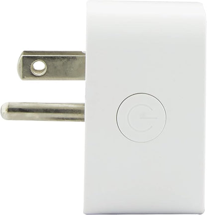 Satco S11269 Starfish 2-Inch Mini-Square On/Off WiFi Smart Plug Outlet, Works with Siri, Alexa, Google Assistant, SmartThings, White, 2 Pack