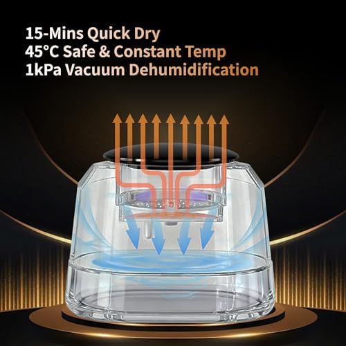 Hearing Aid Dehumidifier Dryer, 15 min Fast Dry, Vacuum Dehumidifier