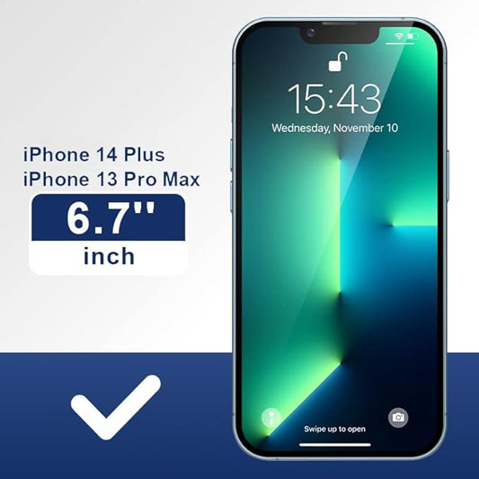 ImpactStrong Anti-Spy Privacy Screen Protector for iPhone 14 Plus/iPhone 13 Pro Max (6.7-Inch), 9H Tempered Glass, Shatter-Resistant, Anti-Scratch, Easy Install Kit, Case Friendly, 2-Pack