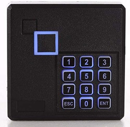 2 Door Track in and Out Security Entry System with 4 RFID Keypad Reader+600lbs Electronic Magnetic Lock+Metal Exit Button+Power Supply Box+FRID Cards/Key fobs TCP/IP Phone APP