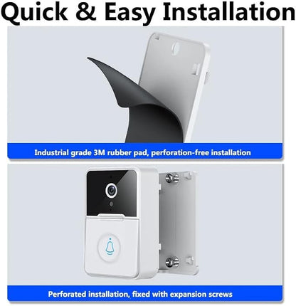 Doorbell Camera – Wireless Doorbell with Camera for Home, Battery Operated, 2-Way Audio & Motion Detector, Video Doorbell Chime