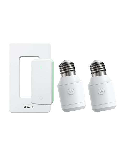 Zoiinet 500W Remote Control Light Socket, Wireless Light Switch UL, 2 Pack | 300ft, for Pull Chain Light Fixture, E26 E27 Bulbs Base Holder, Programmable, No Wiring, for Bedroom, Stair, Closet & Garage