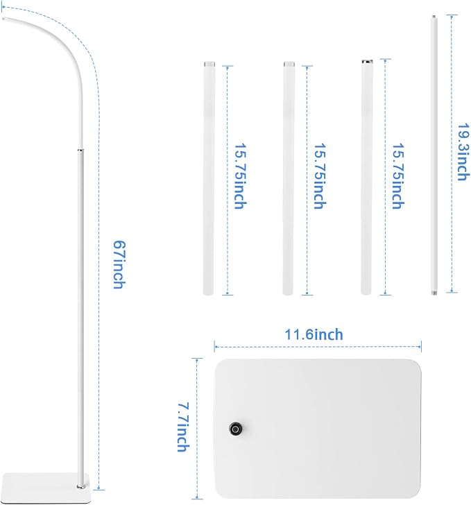 AISVAN Adjustable Height Baby Monitor Floor Stand Holder for Hellobaby HB6560/HB6550 HB65/HB66/HB248 Baby Monitor and Also Compatible with The Nanit Pro Smart Monitor & Flex Stand