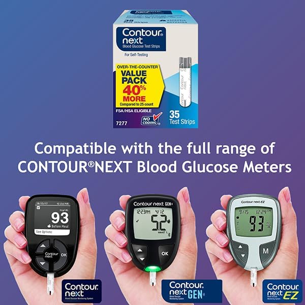 Ascensia CONTOUR NEXT Blood Glucose Diabetes Test Strips, 35 Count