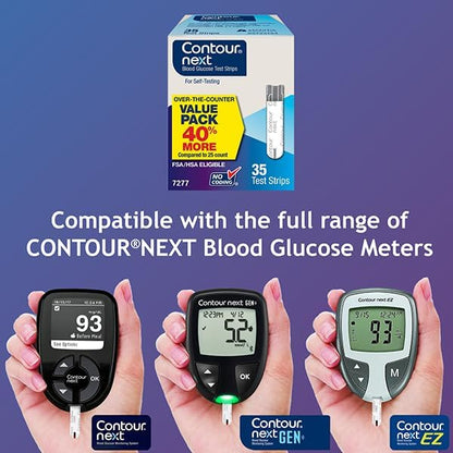 Ascensia CONTOUR NEXT Blood Glucose Diabetes Test Strips, 35 Count