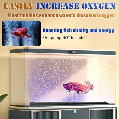 Smart App-Controlled LED Aquarium Light with 16 Million Colors, 12 Dynamic Effects, Fish Tank Light with Nano Air Bubble for Aquarium Bubbler Decorations, Submersible Fish Tank Accessories - 11.2''