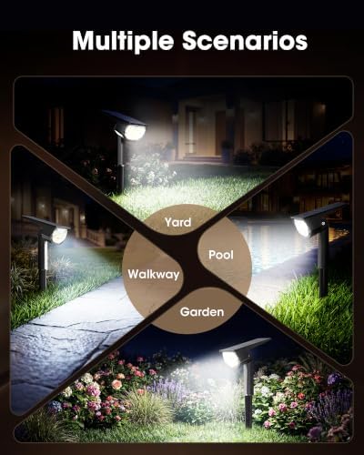 AloftSun Solar Spot Lights Outdoor , Solar Lights Outdoor Waterproof
