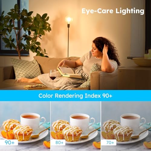 G16.5 E12 Globe LED Bulb, 2700K Warm White Dimmable, 60W Equivalent