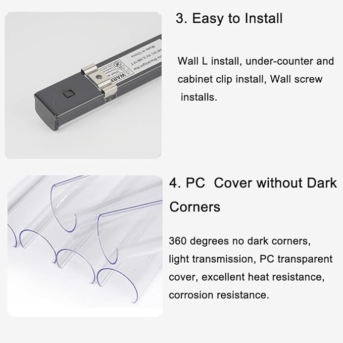Black Light Bar, 1ft USB UV Black Light Fixture for Fluorescent Tapestry, Body Paint, Halloween, Christmas - 2-Pack with On/Off Switch