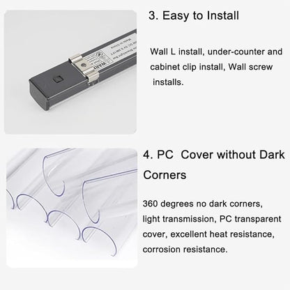 Black Light Bar, 1ft USB UV Black Light Fixture for Fluorescent Tapestry, Body Paint, Halloween, Christmas - 2-Pack with On/Off Switch