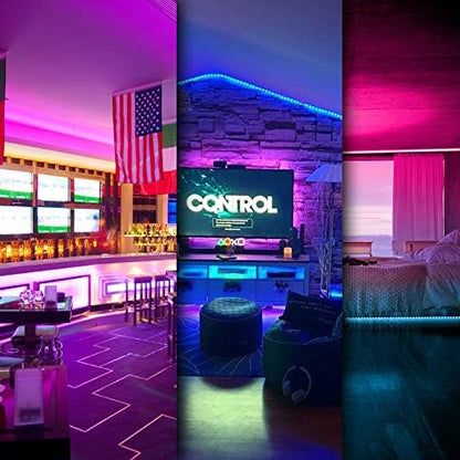 DAYBETTER Led Strip Lights 100 ft Smart with App Remote Control, 5050 RGB for Bedroom, Living Room, Home Decoration, Music Sync Color Changing for Room Party(2 Rolls of 50 ft) (Pack of 2)