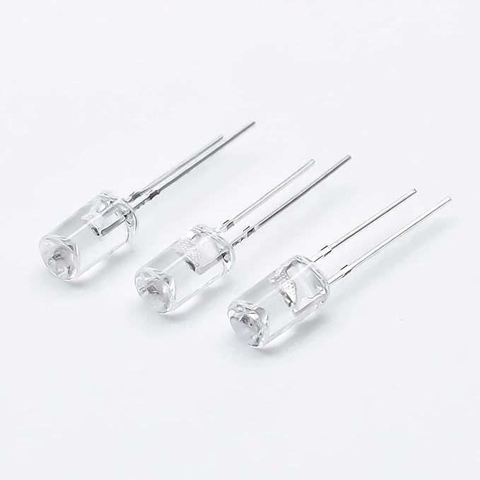 LED Light Emitting diode 3mm high Brightness LED Clear LED Light Emitting Diodes Bulb LED Lamp, 3 mm Smooth Cylindrical concave Surface (120pcs Red)