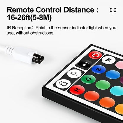 44 Key RGB LED Strip Light Remote Controller, IR Wireless LED Controller