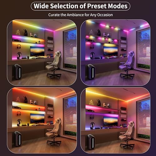 MIWISE RGB Smart IC COB LED Strip Light,32.8ft Color Chasing Flexible LED Tape Light,WS2811 Addressable RGB Strip with APP Control/Music Mode,Work with Alexa/Google,for Home DIY Lighting Projects