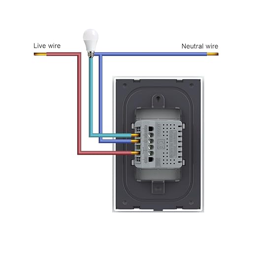 Smart Light Switch, LIVOLO WiFi Touch Wall Switch for Smart Home, Compatible with Alexa & Google Home, Neutral Wire Required, Single Gang, Tempered Glass Panel, White (120V)