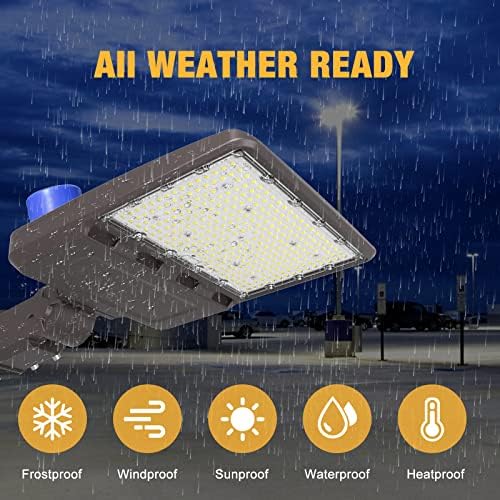 LED Parking Lot Light 150W 21000LM 5000K, Commercial Outdoor Area Lighting