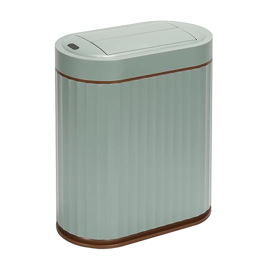 SYNCVIBE Bathroom Trash Can with Lid Butterfly 2 Gallon Sensor Trash can, IPX5 Waterproof Garbage Can Bathroom Decor, Automatic Trash Bin, Under-Counter Wastebasket for Kitchen, Living Room, Green