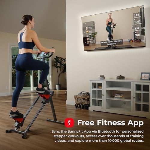 Sunny Health & Fitness Stair Stepper & Climber Exercise Equipment for Home Workout, Compact Cardio Training Machine