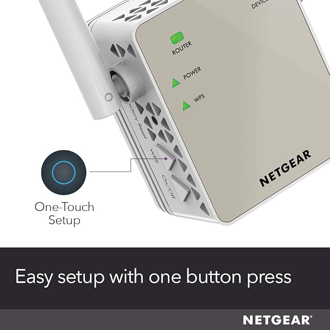 NETGEAR Dual-Band WiFi 5 Range Extender (EX6170) – Coverage up to 1,500 sq. ft., 25 Devices with AC1200 (up to 1200Mbps Speed) – Wireless Signal Repeater - Compact Wall Plug Design – White