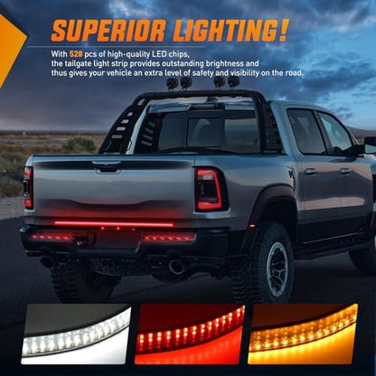 Nilight Truck Tailgate Light Strip 48" Quad Row 528 LED Strip