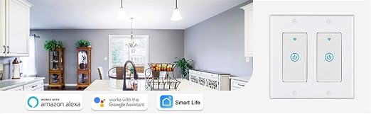 Zigbee Paddle Touch Smart Switch, Compatible with Alexa, Google Home, Hubitat, and HA, Neutral Wire Required (2)