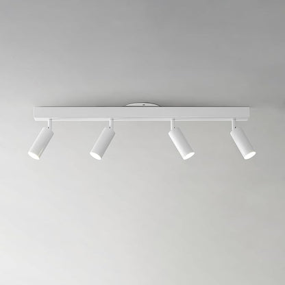 Globe Electric 64000120 28" 4-Light LED Integrated Track Lighting, Matte White, Adjustable Pivoting Track Heads, 37W, 1600 Lumens, 3000 Kelvin, Dimmer Switch Compatible, Modern Ceiling Fixture
