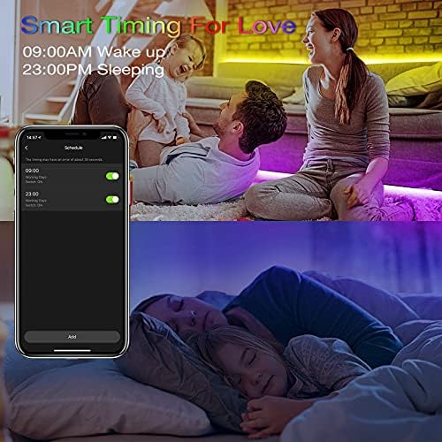 hyrion Smart LED Strip Lights 100ft WiFi, RGB Color Changing Lights Work with Alexa and Google Assistant, 16 Million Colors with App Control and Voice Control Led Lights for Bedroom, Room Decor