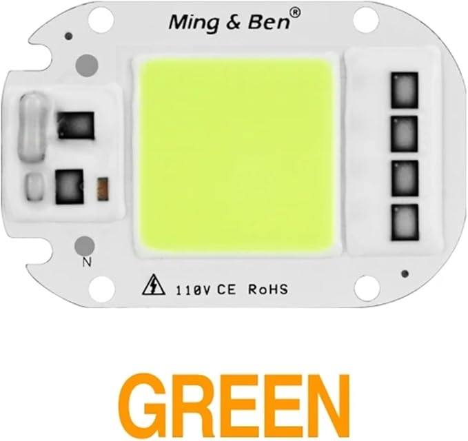 LED COB Lamp Chip 20W 30W 50W AC 110V 220V Smart IC LED Beads For DIY LED Grow Floodlight Bulb Day White Cold White Warm White(Green,20W 110v)
