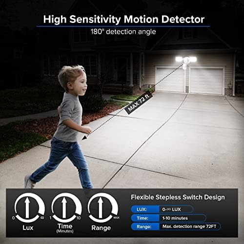 SANSI Bright 1000W Equiv. 10,000LM IP65 5000K LED Outdoor Flood Light