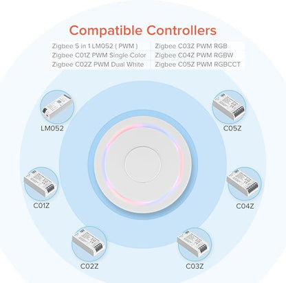 BTF-LIGHTING Wired Zigbee3.0 Tuya Gateway Compatible with AppleHome Alexa Google Home SmartLife TuyaSmart APP Work with ZigBee Smart Device for Living Room Kitchen Bedroom
