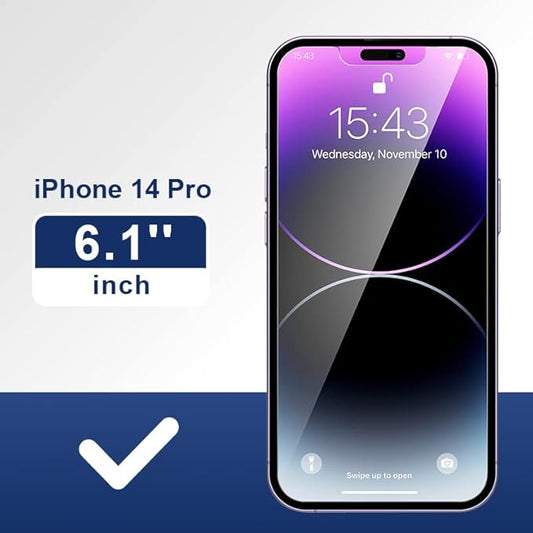 ImpactStrong Anti-Spy Privacy Screen Protector for iPhone 14 Pro (6.1-Inch), 9H Tempered Glass, Shatter-Resistant, Anti-Scratch, Easy Install Kit, Case Friendly, 2-Pack
