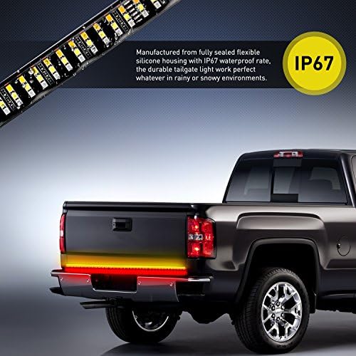 Nilight 60 Inch Truck Tailgate Light Bar Triple Row 504 LEDs