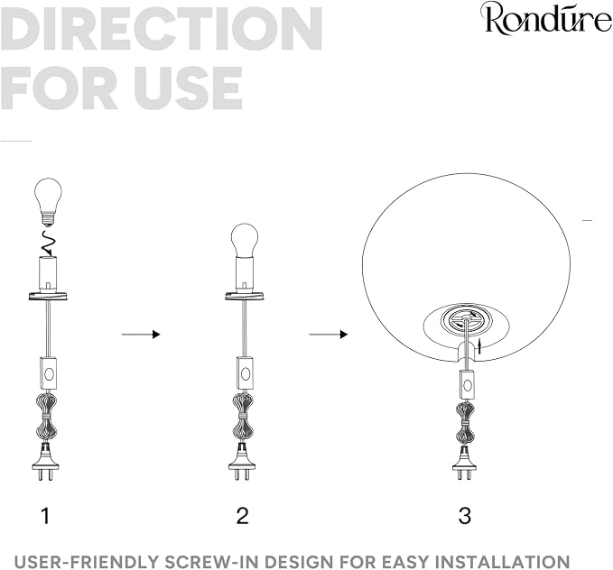 RONDURE Modern Ceramic Decorative Table Lamp Living Room Bedroom Bedside | Handcrafted Unique Warm Ambient Lighting Lamp, Accent White Translucent Ceramic shade, Fully Dimmable, Corded, Bulb Included
