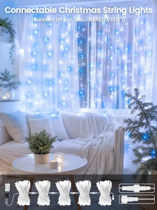 200 LED Connectable String Lights, 66FT Christmas Lights Outdoor Indoor
