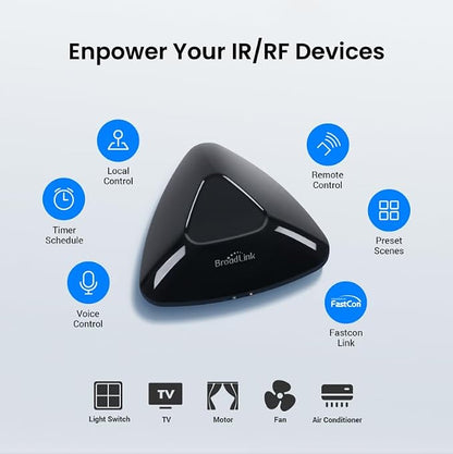 Broadlink RM MAX IR RF WiFi Universal Remote Smart Home Automation Compatible with Alexa and Google Home
