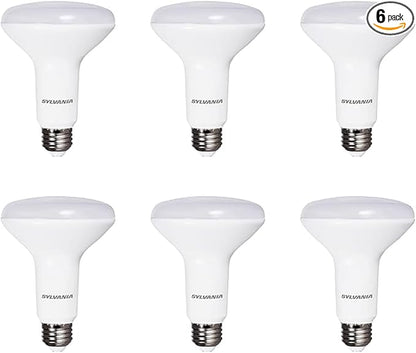 LEDVANCE Sylvania LED Flood BR30 Light Bulb, 65W = 8W, 10 Year, 650 Lumens, Dimmable, 5000K, Daylight (42289) (Pack of 6)