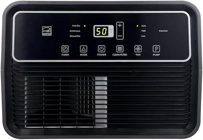 Hisense 50-Pint 3-Speed Built-in Pump Dehumidifier, 3 Modes (Auto, Continuous, Manual), LED display, Noise level 48 dB, up to 4500 sq ft, 115v – DH7021KP1G (Renewed)