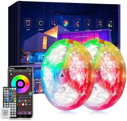 Ledagic Led Lights 132 ft (2 Rolls of 66 ft), RGB Led Lights for Bedroom